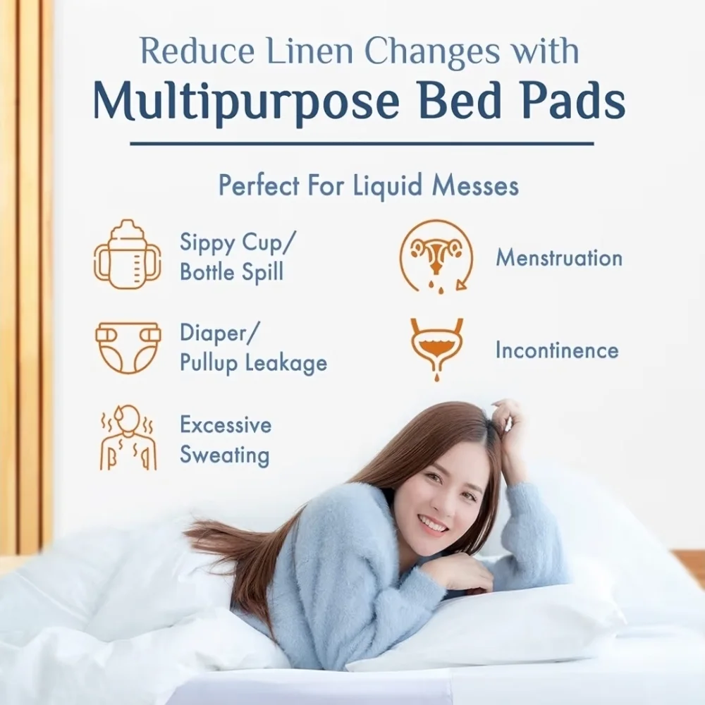 Washable Incontinence Bed Pad 36x54– Soft, Absorbent & Waterproof Mattress Prot - Picture 4 of 7